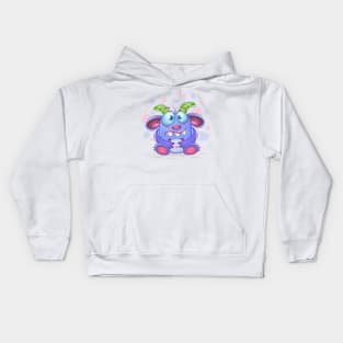 Cute Horned monster. Kids Hoodie